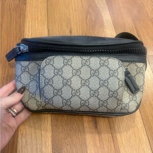 Gucci Black GG Supreme Canvas Eden Belt Bag